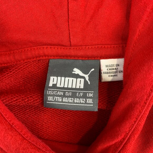 Puma Ferrari Men Sweater 2XL Red Hoodie Long Sleeve Big Logo Luxury Cars Italian - Picture 5 of 11